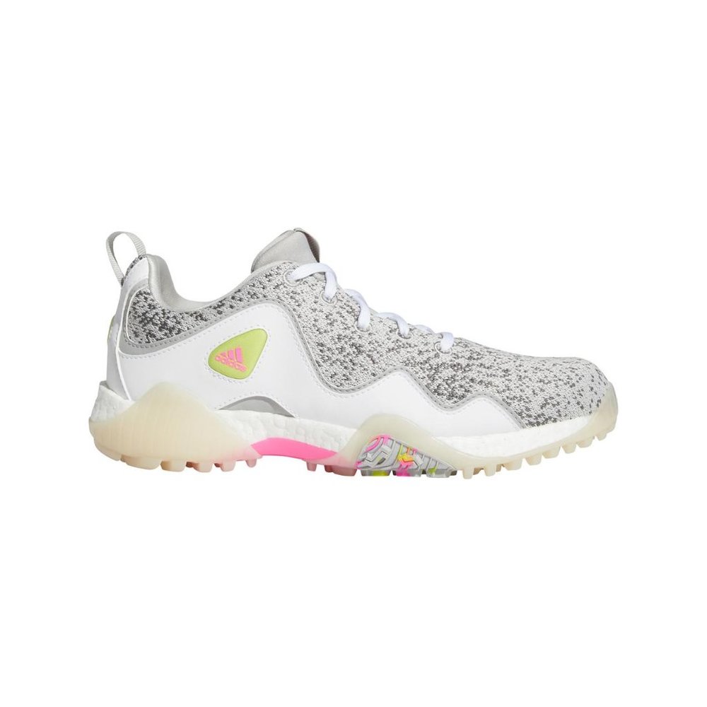 Adidas Code Chaos Golf Shoes - Women's Size 7 - White/Pink/Grey